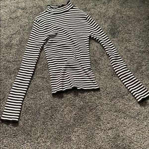 Striped black and white shirt